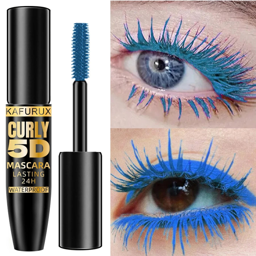 9 Colors 5D Mascara Blue White Green Black Thick Curl Waterproof Zpaxo 109