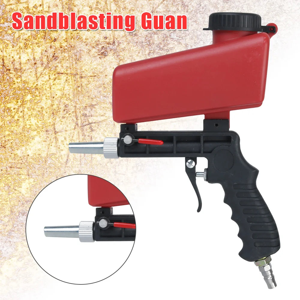Handheld Pneumatic Blasting Gun Small Sand Machine Adjustable Zpaxo