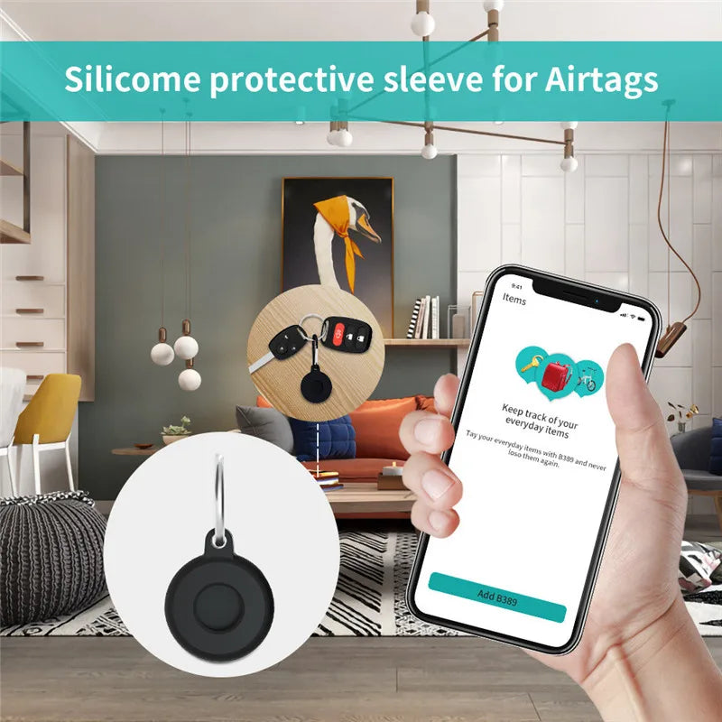 Apple Airtag Holder Case Lightweight Anti-scratch Silicone Shockproof Zpaxo