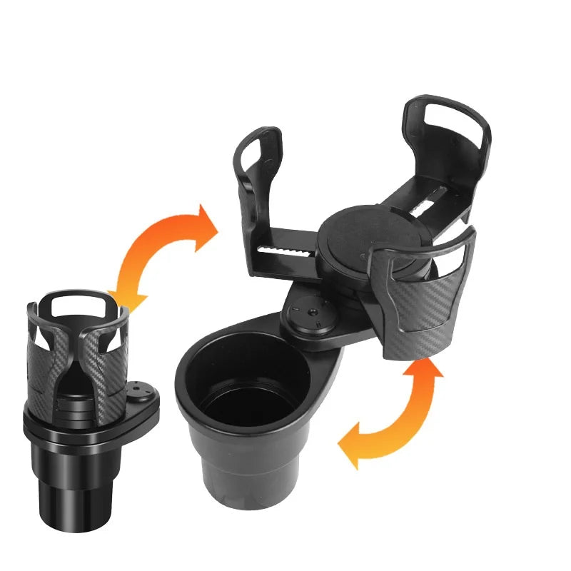 Rotating Car Center Console Beverage Rack Cup Holder Double-layer Zpaxo