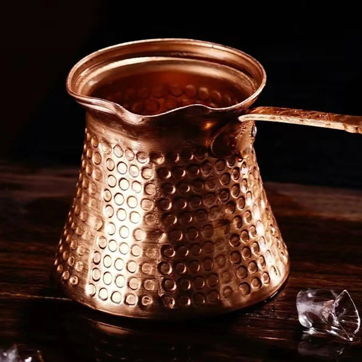 Turkish Coffee Pot Long Handle Vintage Wide Mouth Maker Arabic Zpaxo