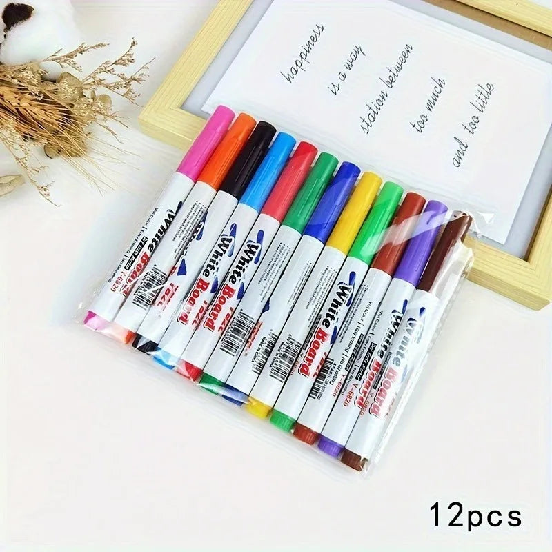 Board Markers Non-toxic Dry Erase Ideal Office School Use Suitable Zpaxo multicolor-12pcs