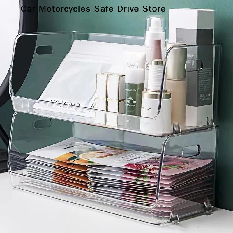 CMClear Plastic Storage Box Stackable Open Front Perfect Kitchen Zpaxo