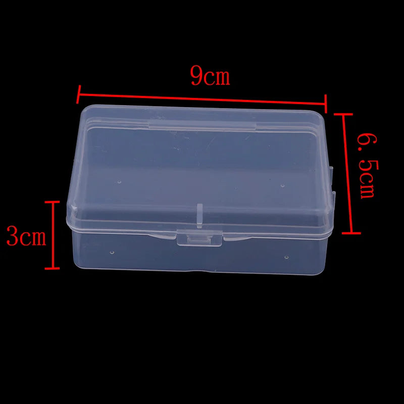 CM9cm Transparent Plastic Storage Box Clear Square Multipurpose Zpaxo