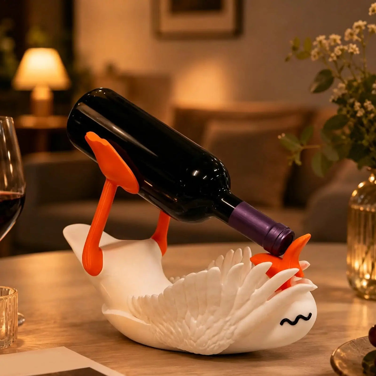 Goose Bottle Holder 3D Printed Shape Countertop Wine Rack Bartenders Zpaxo
