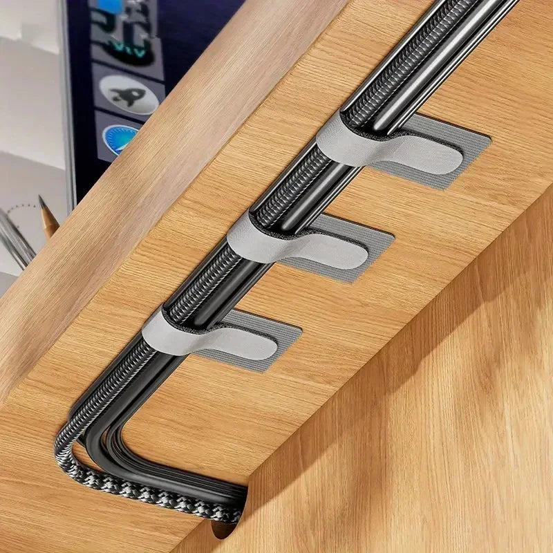 Reusable Cable Organizer Desk Wire Winder Cable Tie Organizer Self Adhesive Cord Rope Holders Cord Protection Straps Zpaxo