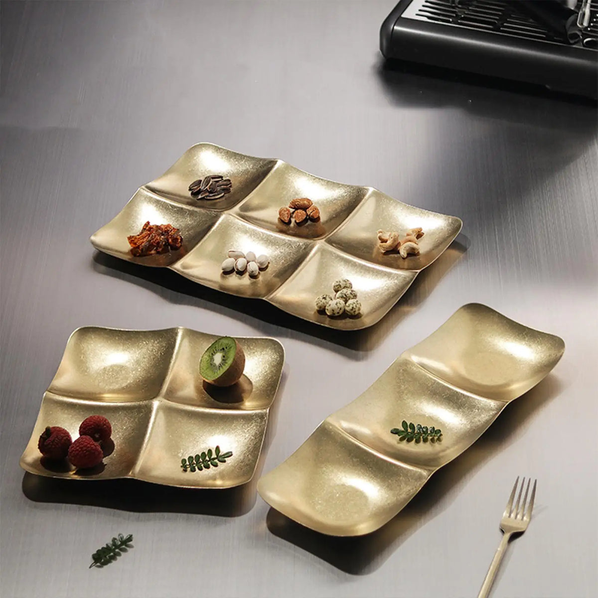 Snack Platter Portable Decorative Plate Tray Home Kitchen Living Room Zpaxo