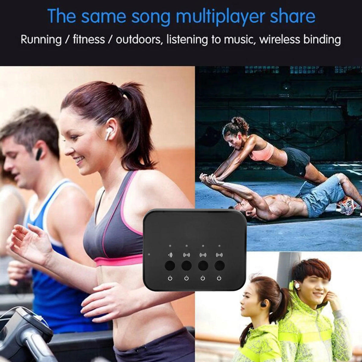 Splitter Wired Wireless Stereo 4 0 Audio Adapter Music Sharing Device Zpaxo