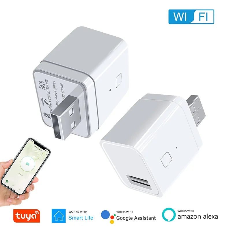 Tuya WIFI Smart Micro USB Adaptor Switch 5V Power Plug Works Life Zpaxo