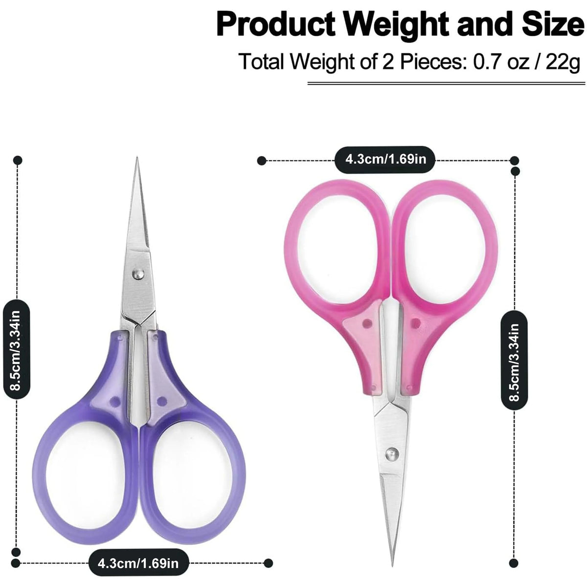 Compact Precision Craft Scissors Sharp Stainless Steel Blades Zpaxo