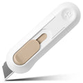 Portable Box Cutter Retractable Multifunctional Artwork Knife Office Zpaxo White