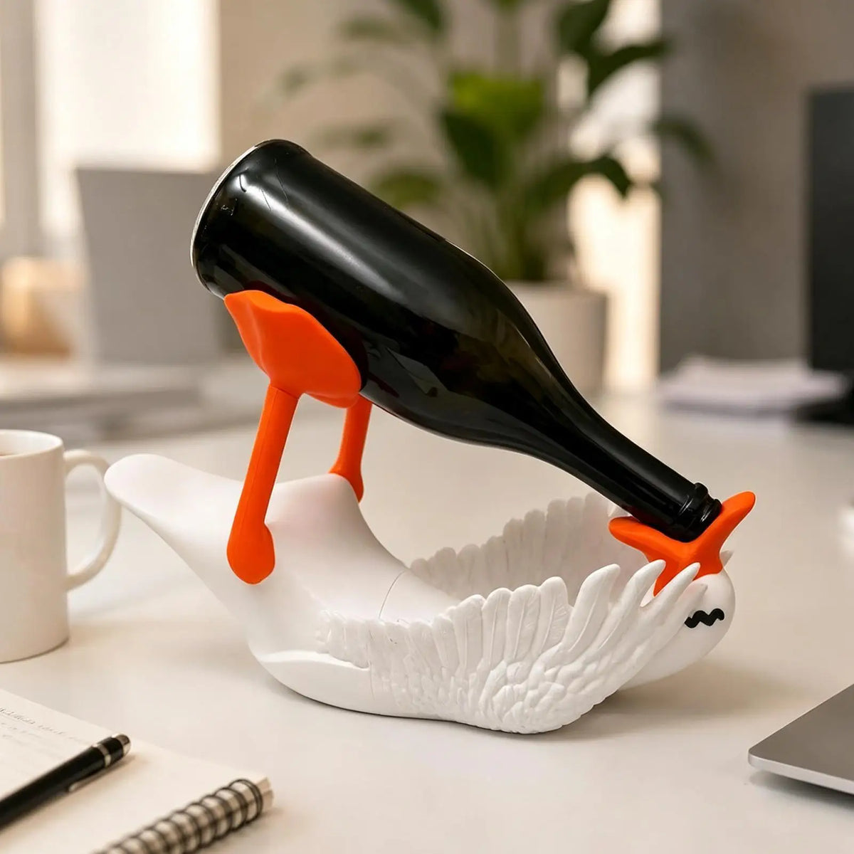Goose Bottle Holder 3D Printed Shape Countertop Wine Rack Bartenders Zpaxo