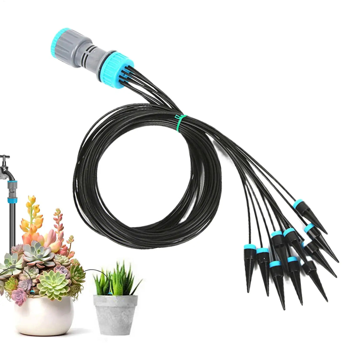 10 Head Drip Irrigation Automatic Watering System Quick Connect Zpaxo