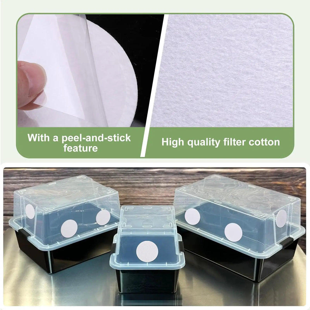 24x Mushroom Adhesive Filter Discs Moisture Preservation Grow Box Zpaxo