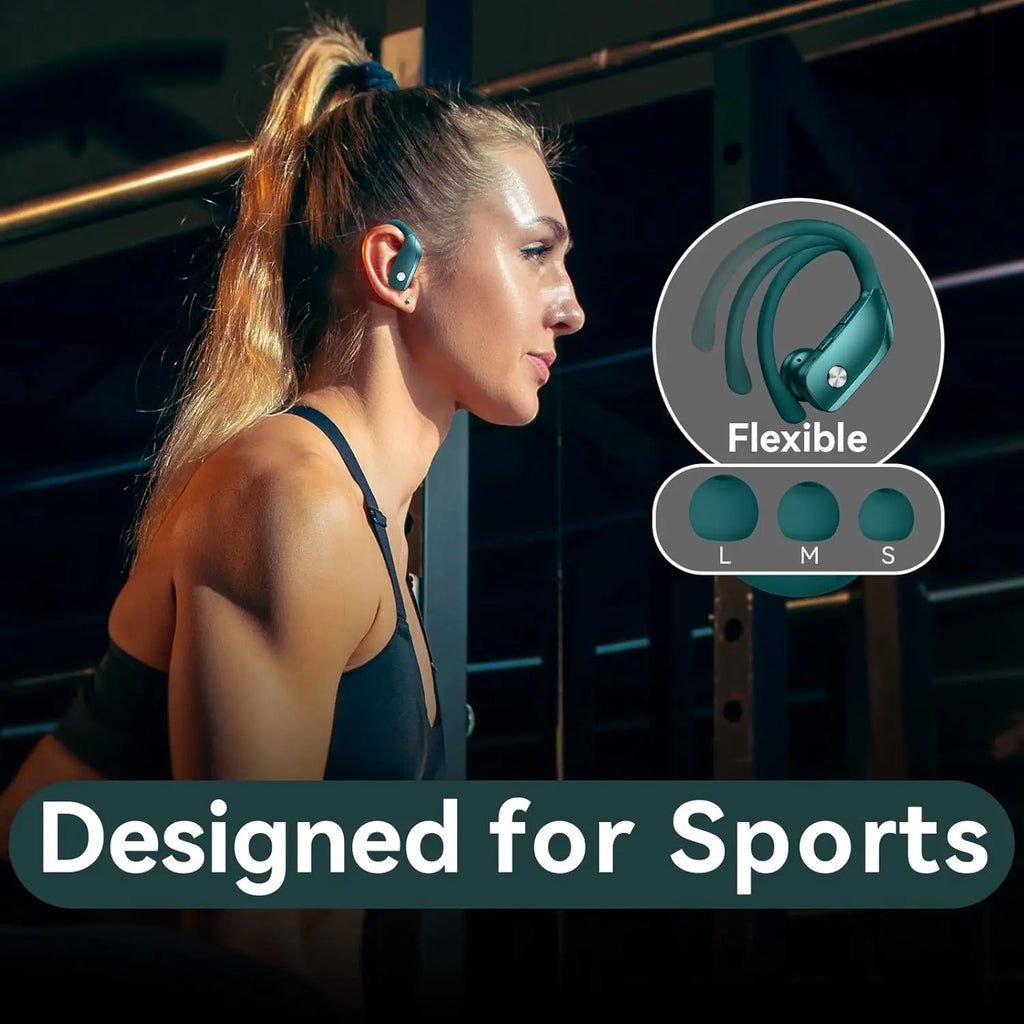 Ear Buds Wireless Earbuds Bluetooth Headphones 80H Playtime LED Zpaxo