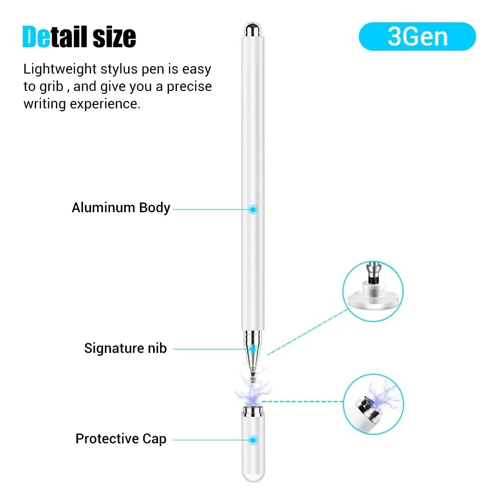 2in1 Stylus Pen Universal Drawing Tablet Capacitive Screen Touch Zpaxo