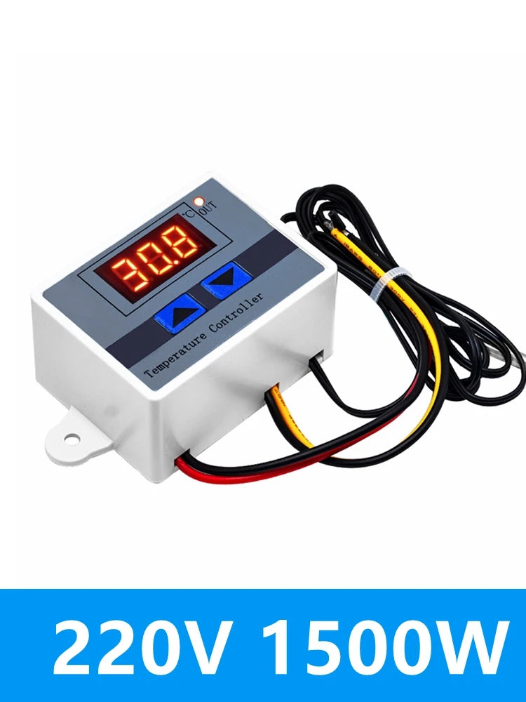 XH-W3001 10A Digital LED Thermostat Temperature Controller 12V/24V/220V for NTC Temperature Sensor Zpaxo 220V 1500W