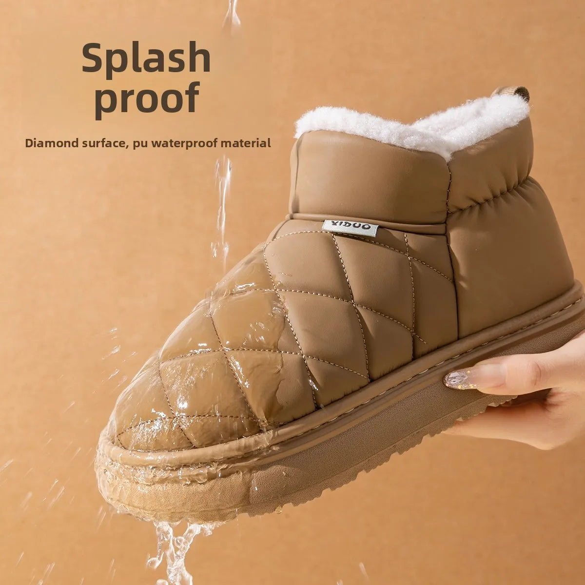 Winter Outdoor Snow Boots Women's Waterproof Slip-resistant Design Zpaxo