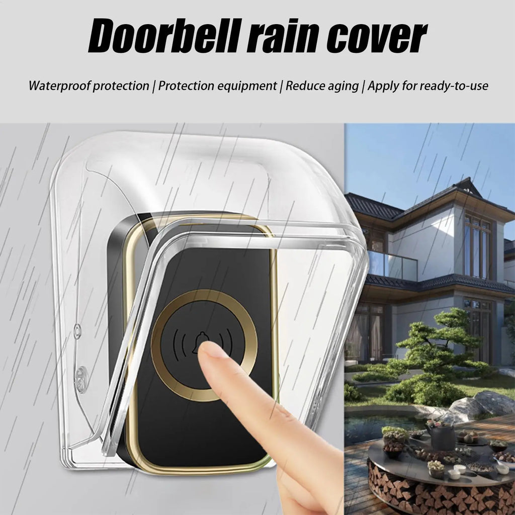 Waterproof Doorbell Cover Rain Case Wireless Button Smart Ring Chime Zpaxo