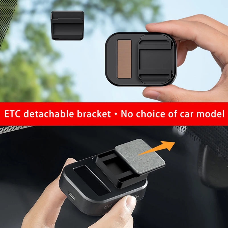 Universal Car Toll Pass Holder Adhesive Sticky ETC Bracket Removable Zpaxo