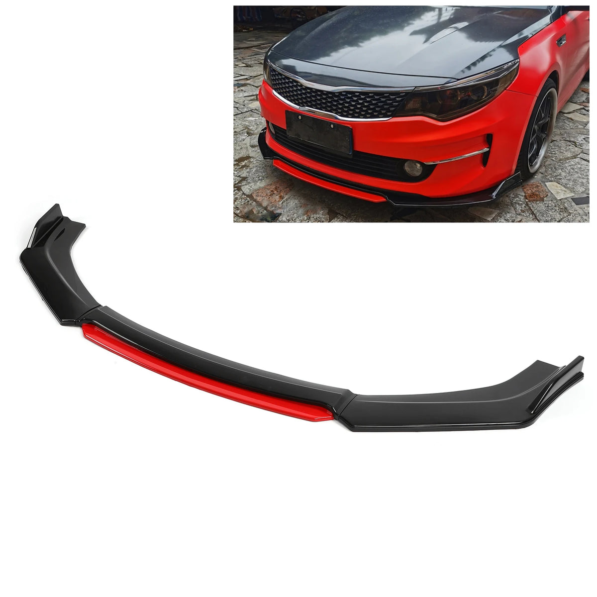 Universal Front Bumper Lip Spoiler Chin Body Protection PP Auto Car Zpaxo