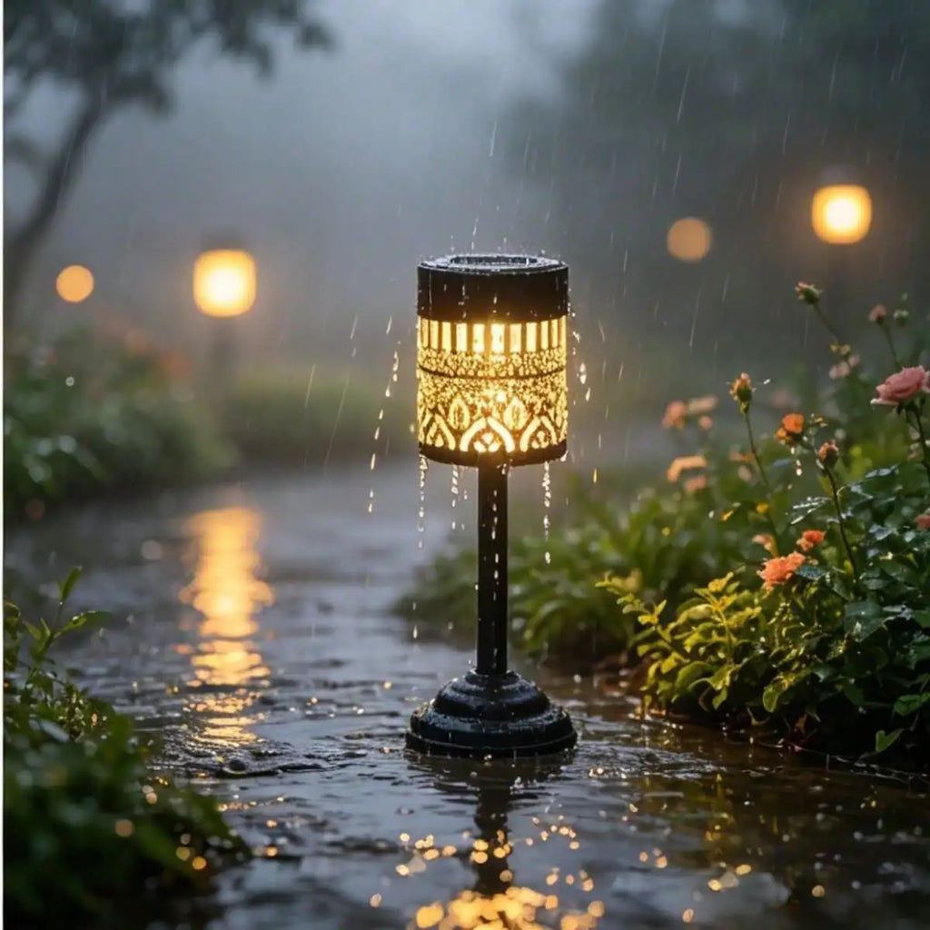 This Large LED Mandala Solar Outdoor Light Comes Portable Stand Emits Zpaxo