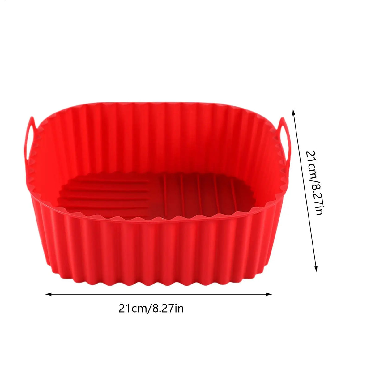 Silicone Air Fryer Liners Square Non Stick Reusable Basket Pizza Zpaxo