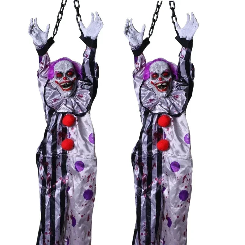 Halloween Voice-activated Light-emitting Sound Hanging Ghost Horror Zpaxo 2PCS 1.5M