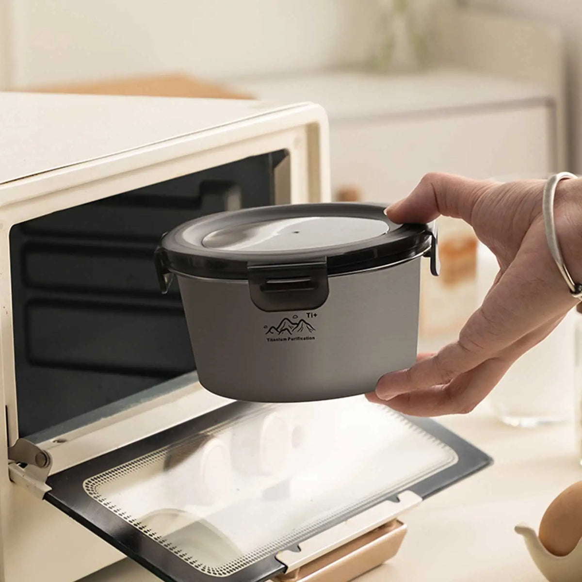 Metal Bento Box Stainless Steel Round Fresh-keeping Food Storage Leak Zpaxo