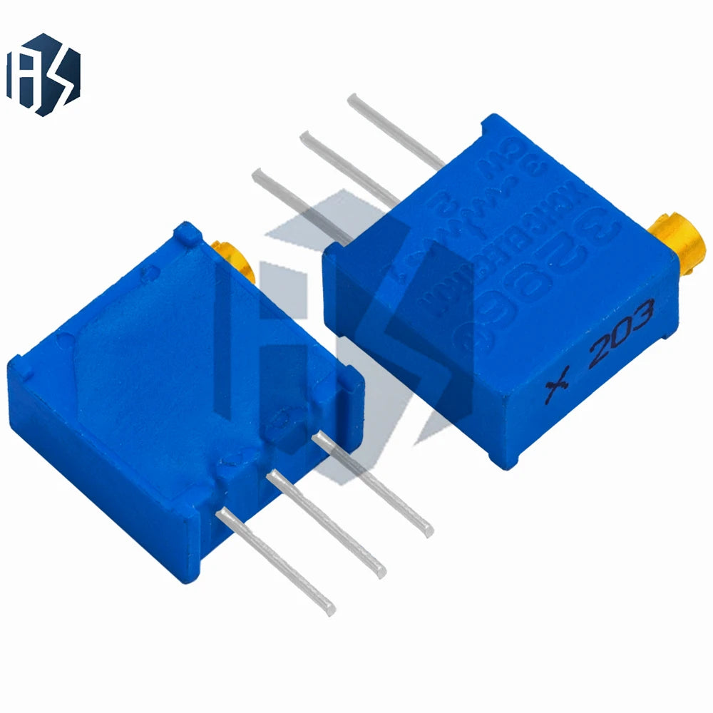 10PCS 3296 Trimpot Assortment: 3296X Trimmer Potentiometers – 50Ω, 100Ω, 1KΩ to 100KΩ, 1MΩ Resistance Values Zpaxo