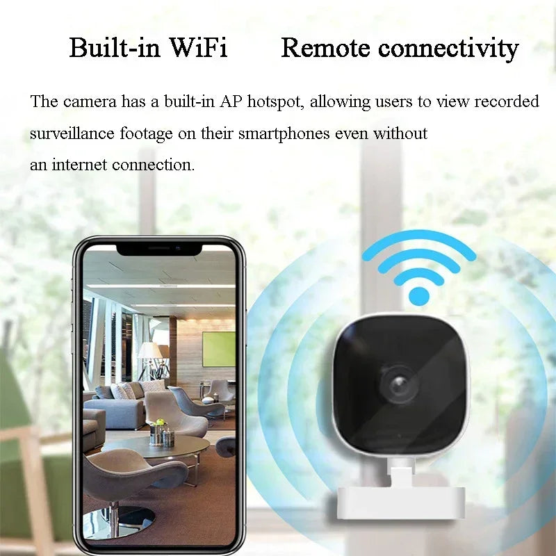 4K Mini Security Camera IP65 Waterproof Full Night Vision Motion Zpaxo