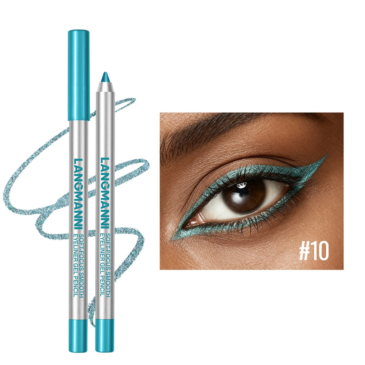 12 Colors Pearlescent Eyeliner Pencil Colorful Waterproof Long-lasting Smooth Easy Wear Eyeshadow Eyeliner Pen Eye Makeup Tools Zpaxo 10