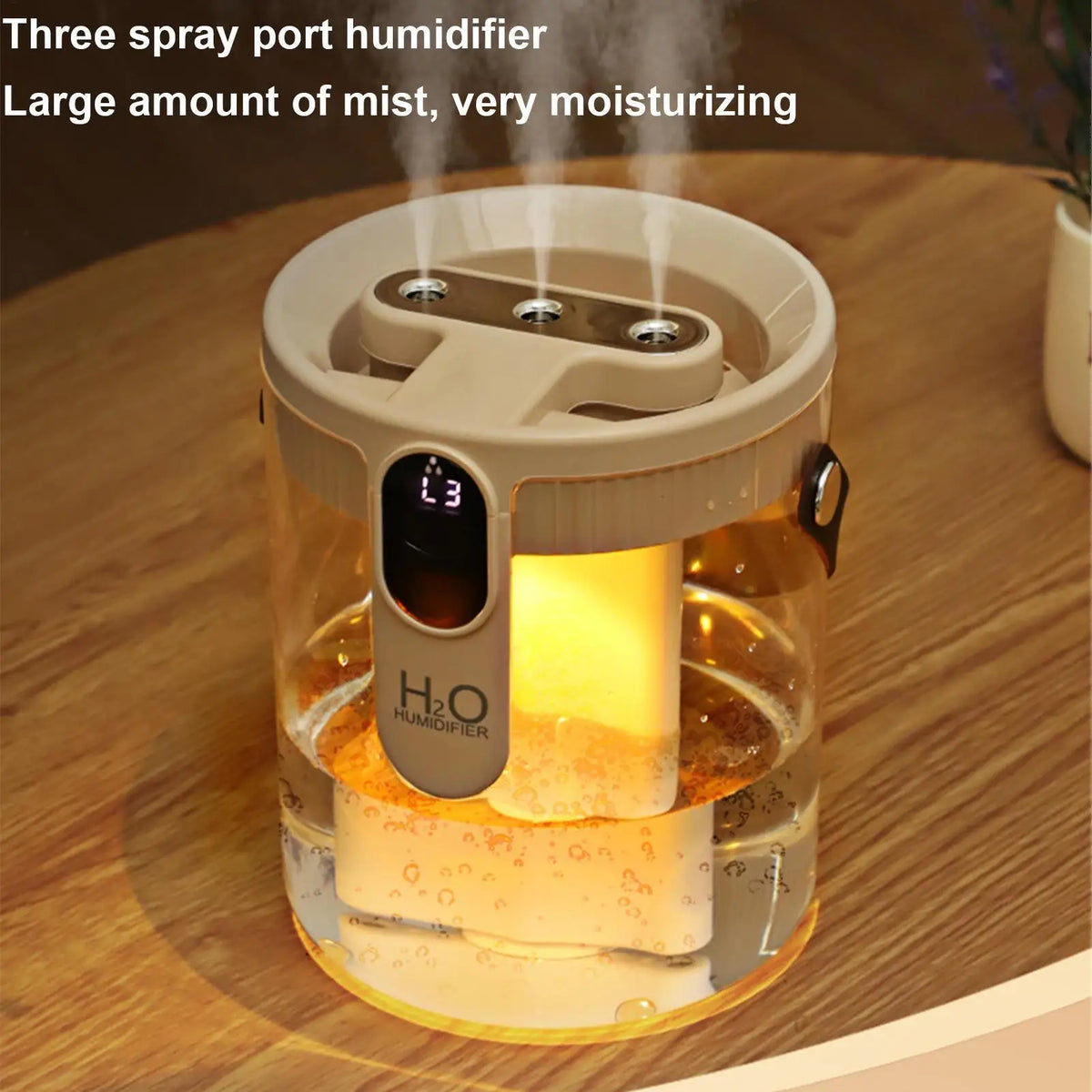 Quiet Humidifier 5 Mist Levels 3 Nozzles Maker Bedroom Home Office Zpaxo