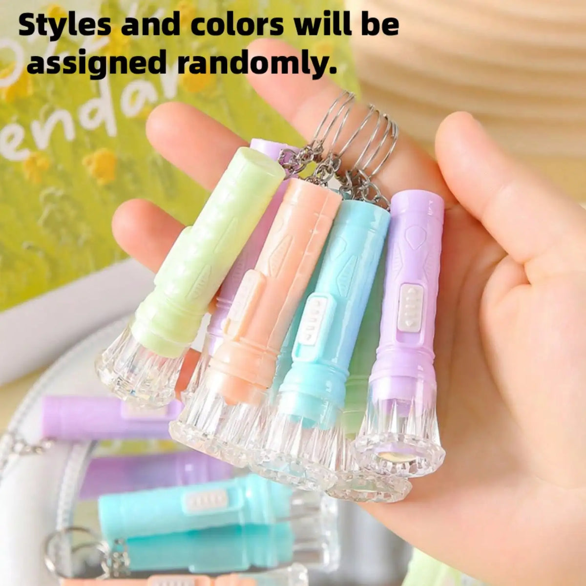 10 20 LED Flashlight Keychain Portable Plastic Key Ring Toy Will Be Zpaxo