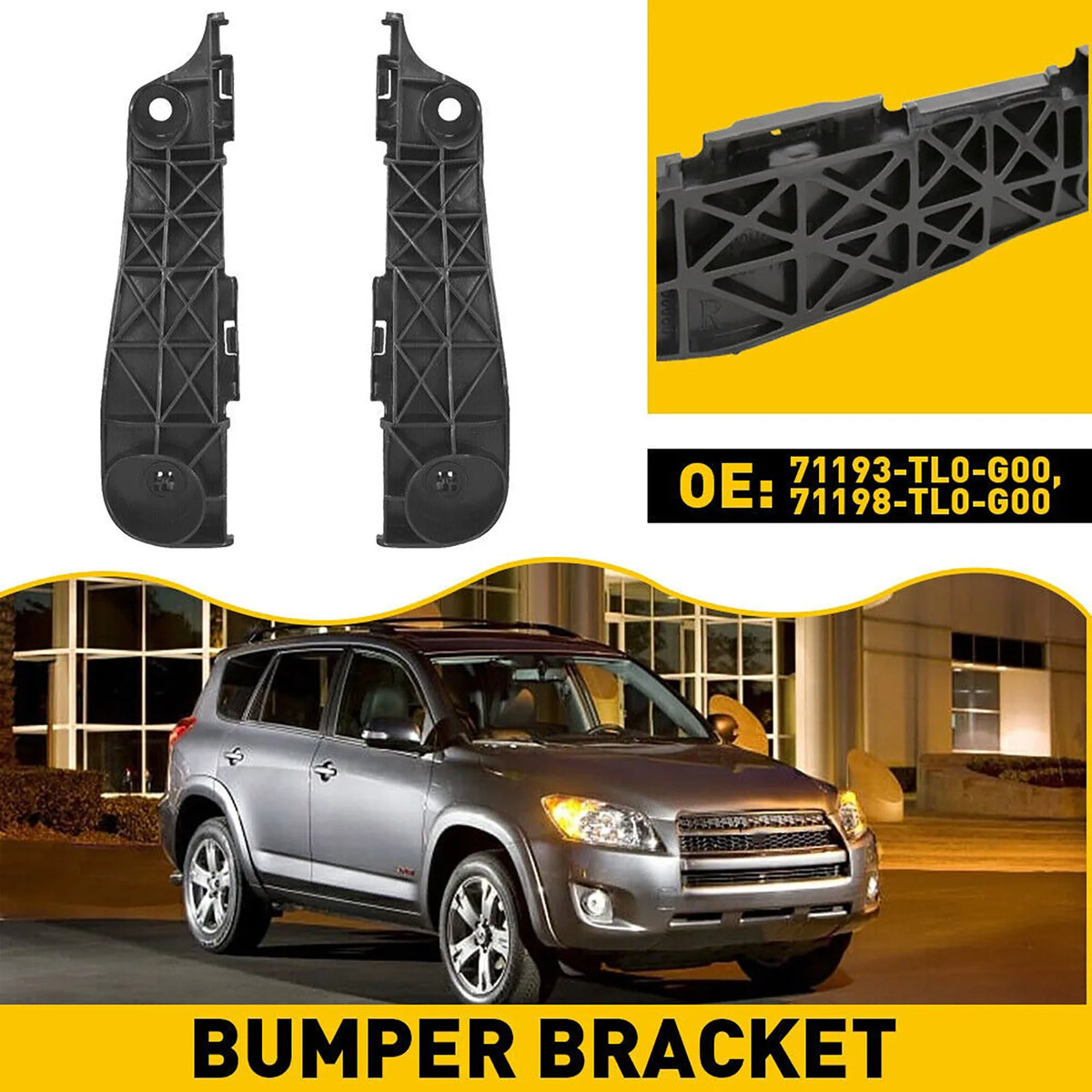 52535-0R010 Vehicle Front LH RH Bumper Brackets Hold Mount Zpaxo