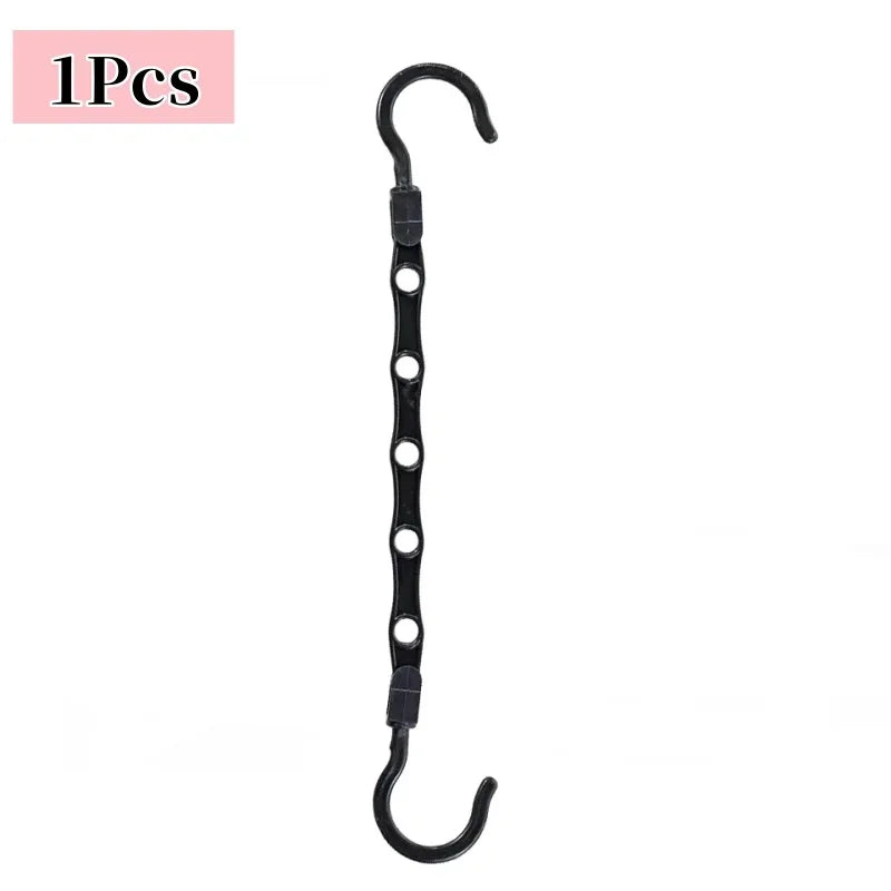 Sturdy Hanger Organizer Plastic Space Saving Smart Magic Clothes Dorm Zpaxo black-1Pcs