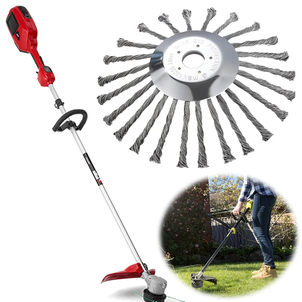 Wire Brush Trimmer Head Universal Garden Weeding Removal Rust Adapter Zpaxo