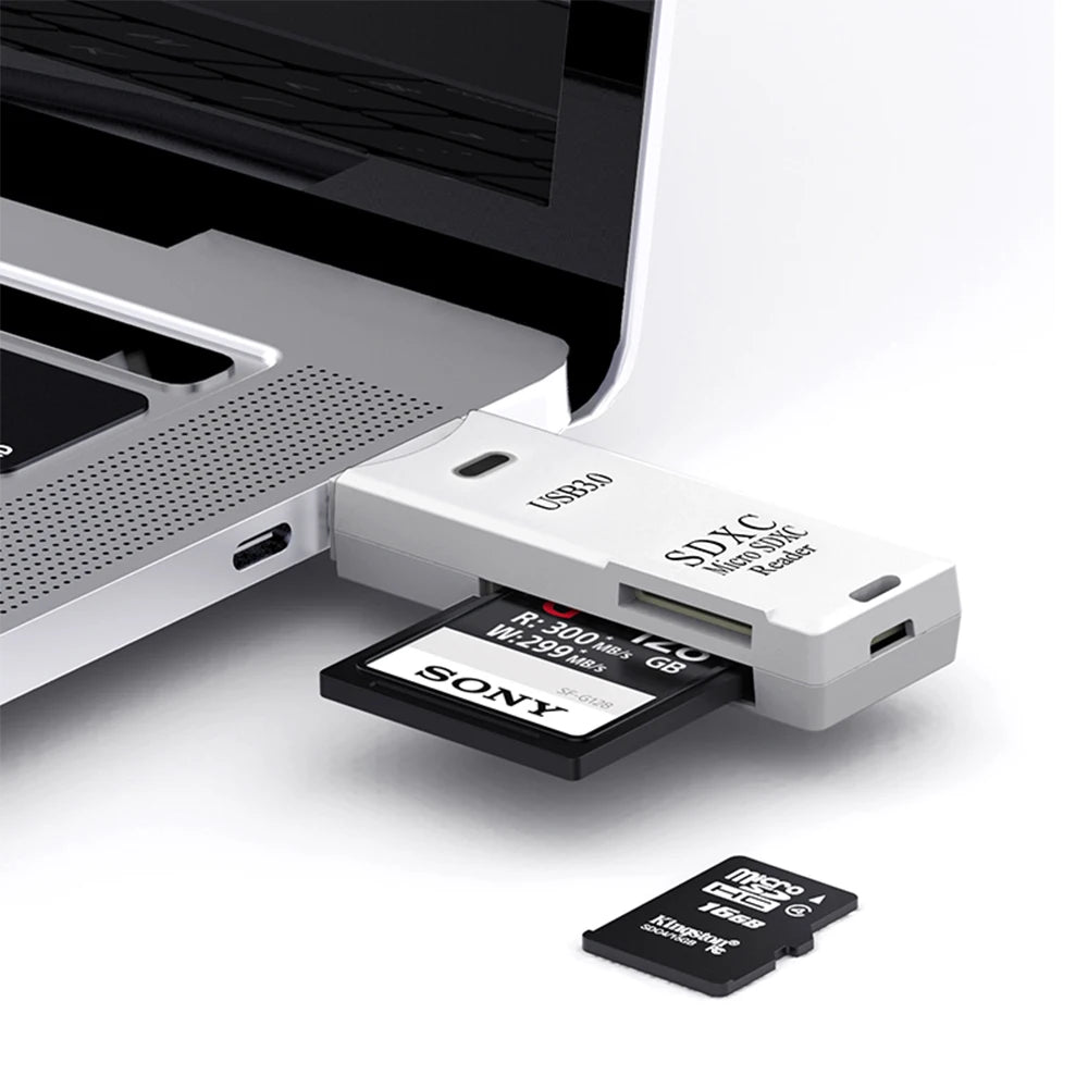 2 In 1 USB 3.0 2.0 Micro SD TF Card Reader High Speed Data Transmission up to 5Gbps Compatibility Multiple for PC Laptops Camera Zpaxo