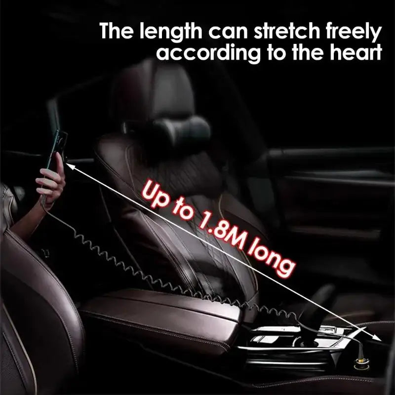 Type C To Type C Spring Cable 120W Fast Charging Spring Cable For iPhone 15 Realme Huawei Phone Car Charger Wire USB C PD Cables Zpaxo