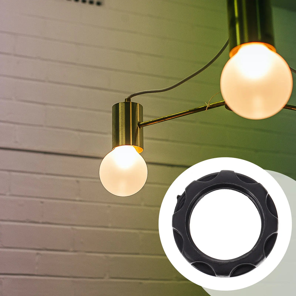 Lamp Holder Fixing Ring E12 Plastic Light Circle Chandelier Fitting Zpaxo