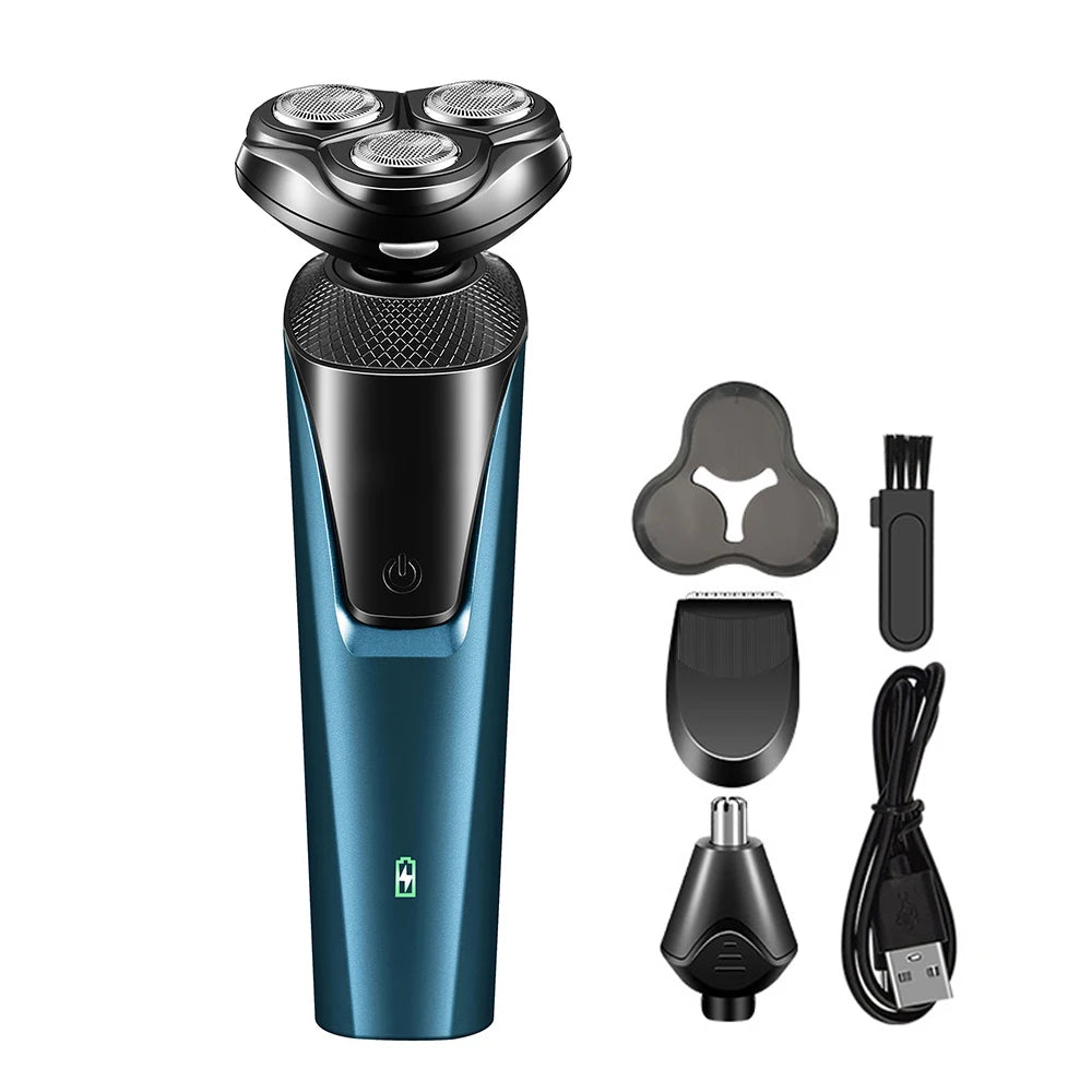 Electric Shaver Men Facial Beard Hair Remover Chest Nose Trimmer Zpaxo Blue