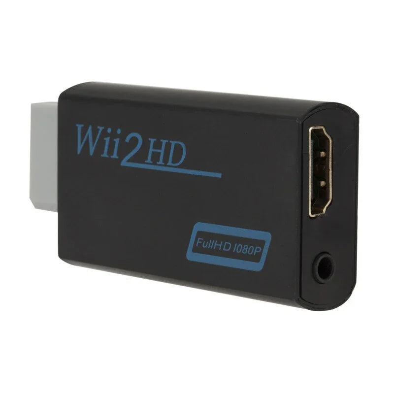 Wii HDMI-Compatible Converter 1080P Full HD Adapter Connector Video Zpaxo Black