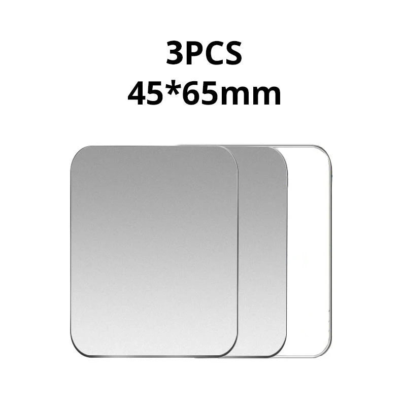 5pcs Magnetic Metal Plate Magnetic Car Phone Metal Plate Disk Universal Metal Disk Sticker Mount Mobile Phone For iPhone Xiaomi Zpaxo 3PCS Silver 45x65