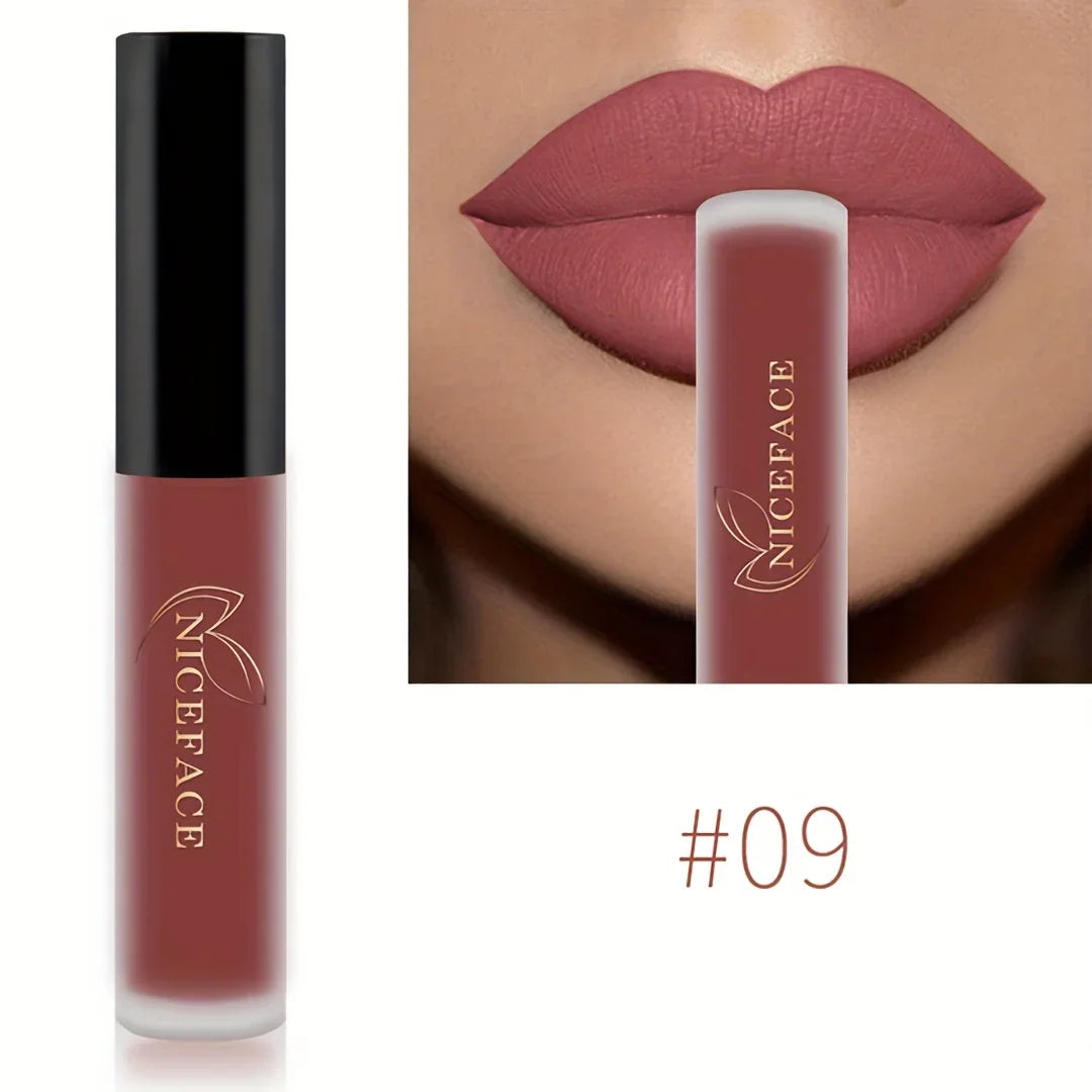 20 Colors Optional, High Pigmented Matte Velvet Lip Glaze - Long-Lasting, Smudge-Proof, Non-Moisturizing Liquid Lipstick 1pc Zpaxo 09