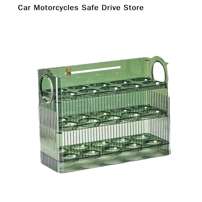 M30 Grid Egg Tray Three Layer Storage Box Organizer Rack Container Zpaxo