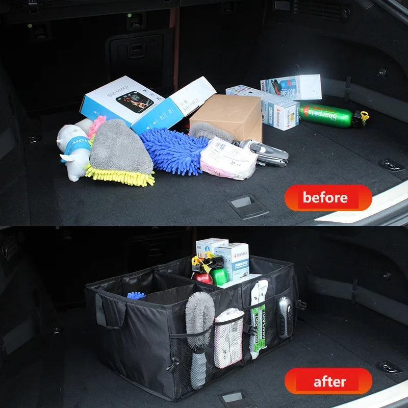 Car Backup Storage Box Folding Large Cargo Camping Multi Functional Zpaxo