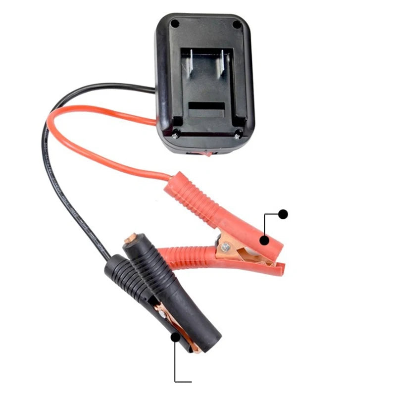 Black Red Igniter Jump Starter Lithium Battery Booster Cable Adapter Zpaxo