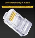 100PCS Cat6 Cat5e RJ45 Shielded Connector Modular Plug Cable Network Plugs Gold-Plated Ethernet PC Hardware Cable Adapter 8P8C Zpaxo 100pcs