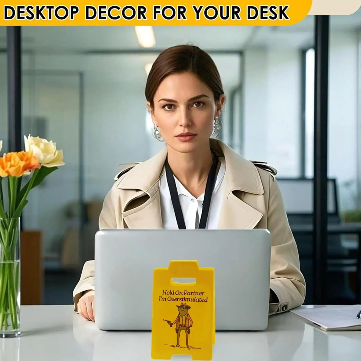 3D Printed Desk Signs Office Humorous Hold Partner Im Overstimulated Zpaxo