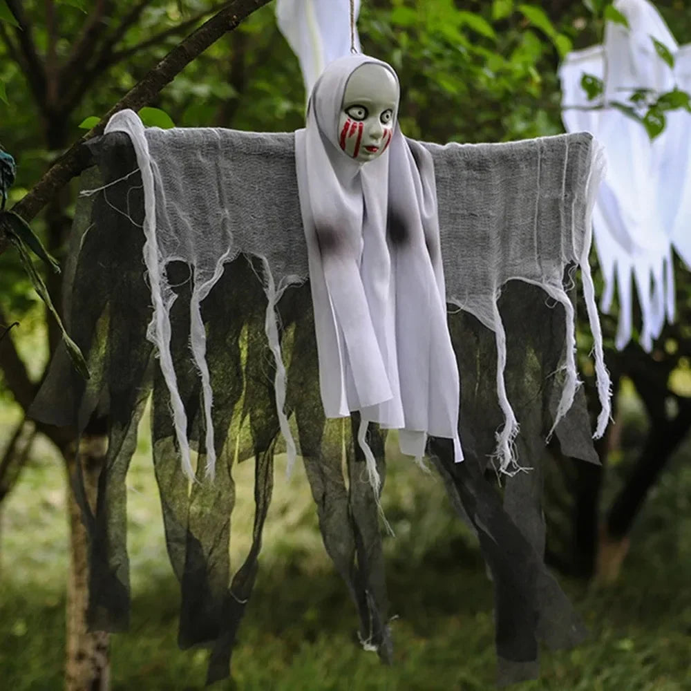 Weather-resistant Hanging Skeleton Ghost Outdoor Halloween Decor Zpaxo